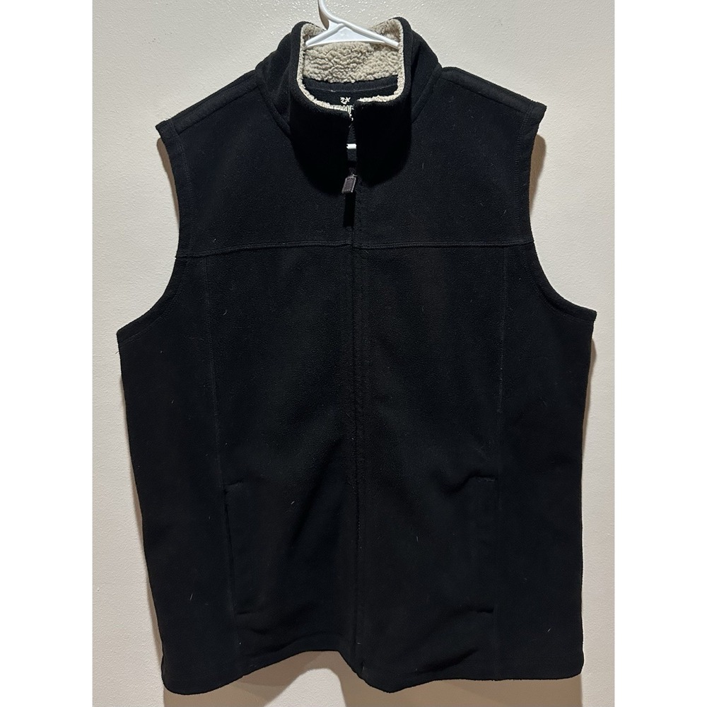 Outdoor Life Men's Fleece Black Vest Size Medium